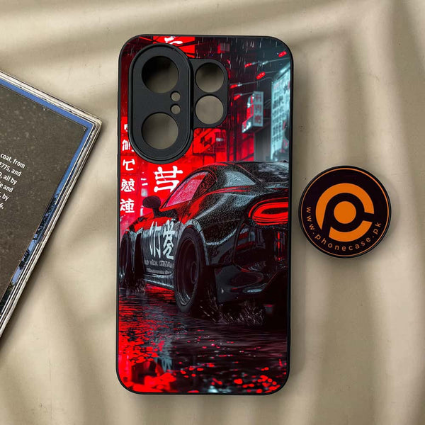 Vivo X200 FE - Tokyo Dark Night Racing Car - Premium Metal Printed soft Bumper Shock Proof Case CS-42289  CS-43195