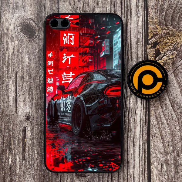 iPhone 7 Plus - Tokyo Dark Night Racing Car - Premium Metal Printed soft Bumper shock Proof Case