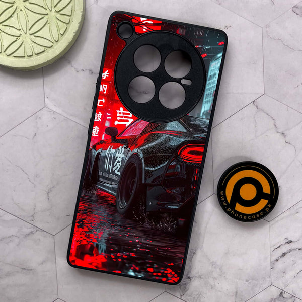 Infinix Zero 40 5G - Tokyo Dark Night Racing Car - Premium Metal Printed soft Bumper shock Proof Case