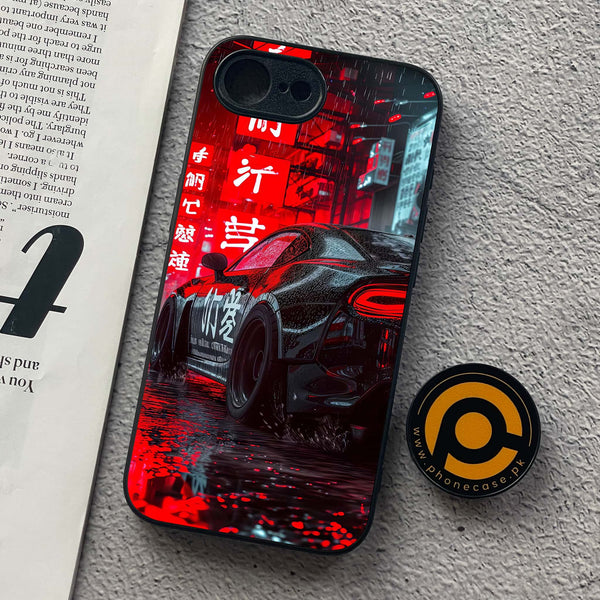 iPhone 16e - Tokyo Dark Night Racing Car - Premium Metal  Printed soft Bumper shock Proof Case