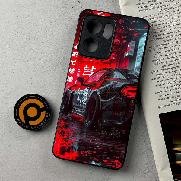 Oppo Reno 13F -   Tokyo Dark Night Racing Car - Premium Metal Printed Soft Bumper Shockproof Case