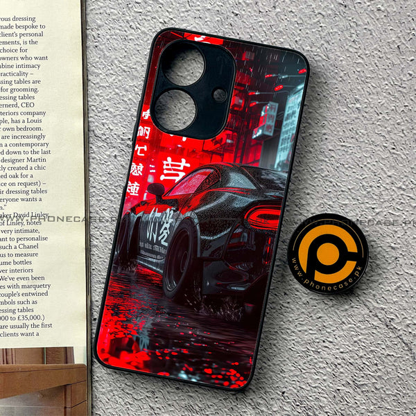 Realme Note 60 - Tokyo Dark Night Racing Car - Premium Printed Metal Soft Case