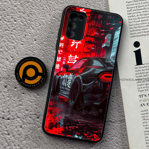 Samsung Galaxy A03s - Tokyo Dark Night Racing Car  - Premium Printed Metal soft Bumper shock Proof Case