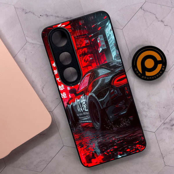 Vivo V50 Lite - Tokyo Dark Night Racing Car - Premium Metal Printed soft Bumper shock Proof Case