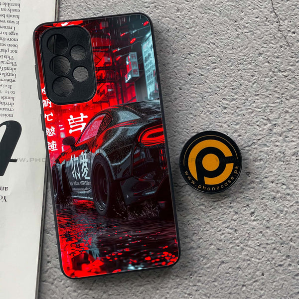 Samsung Galaxy A33 - Tokyo Dark Night Racing Car - Premium Printed Glass soft Bumper Shock Proof Case