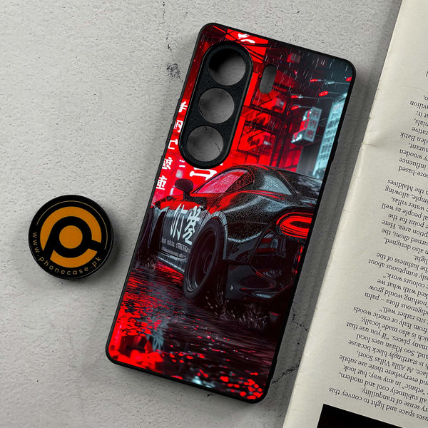 Tecno Camon 40 - Tokyo Dark Night Racing Car - Premium Metal Printed Soft Bumper Shockproof Case