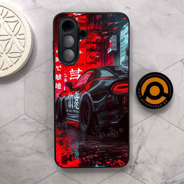Samsung Galaxy A56 5G - Tokyo Dark Night Racing Car - Premium Metal Printed soft Bumper shock Proof Case