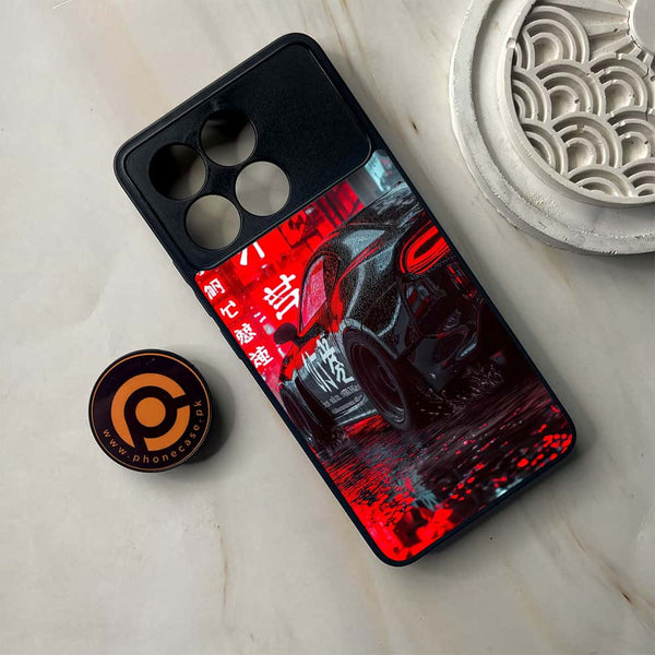 Xiaomi Poco F6 Pro - Tokyo Dark Night Racing Car - Premium Metal Printed soft Bumper shock Proof Case