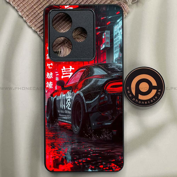 Realme GT 7 - Tokyo Dark Night Racing Car - Premium Metal Printed soft Bumper shock Proof Case