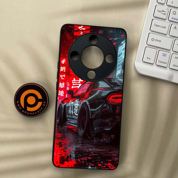 Honor x9b 5G - Tokyo Dark Night Racing Car - Premium Metal Printed soft Bumper shock Proof Case