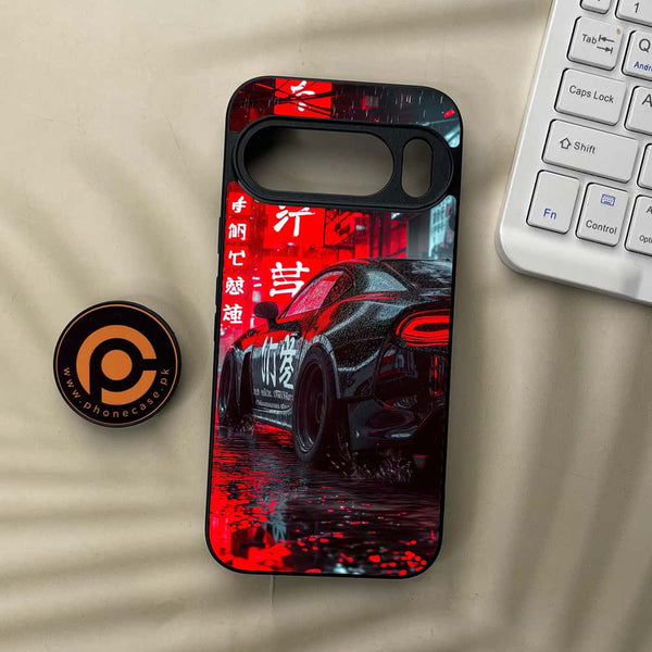Google Pixel 10 Pro  - Tokyo Dark Night Racing Car - Premium Metal Printed soft Bumper Shock Proof Case