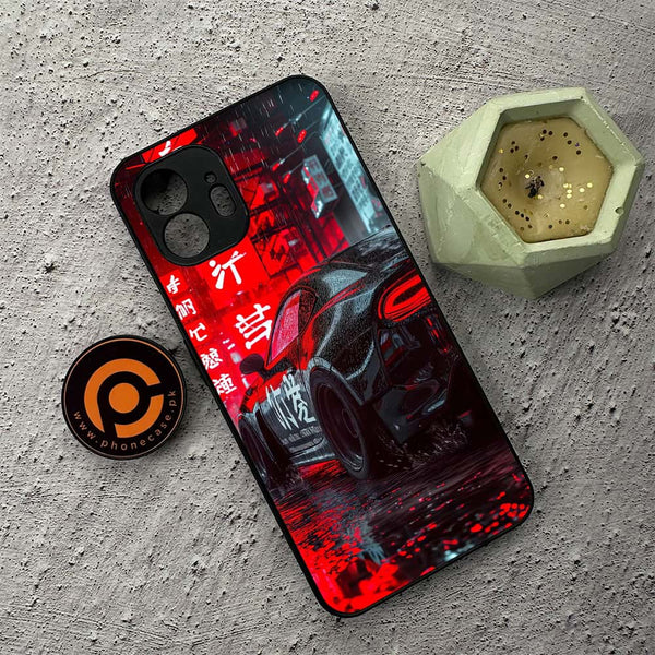 Nothing Phone 2 - Tokyo Dark Night Racing Car - Premium Metal Printed soft Bumper shock Proof Case