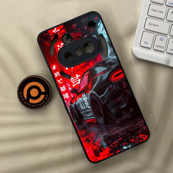 Nothing Phone 3a - Tokyo Dark Night Racing Car - Premium Metal Printed soft Bumper shock Proof Case