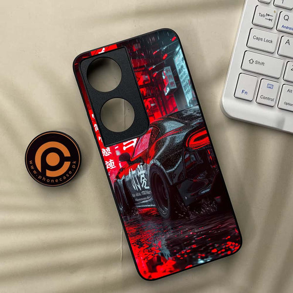 Honor x7b - Tokyo Dark Night Racing Car - Premium Metal Printed soft Bumper shock Proof Case