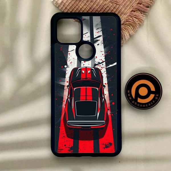 Google Pixel 4a 5G - Top-Down Track - Premium Metal Printed Soft Bumper Shock Proof Case