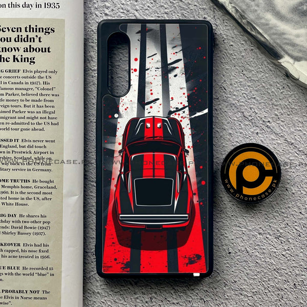 LG G9 - Top-Down Track - Premium Printed Metal soft Bumper shock Proof Case
