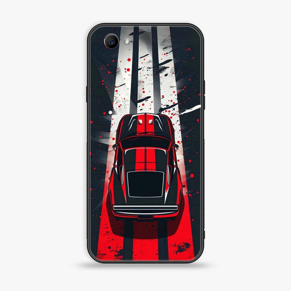 Oppo F7 Youth - Top-Down Track - Premium Printed Glass soft Bumper shock Proof Case