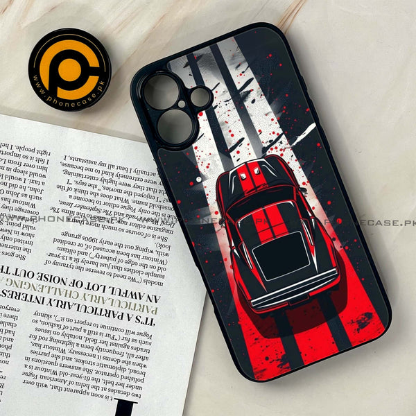 iPhone 16 Plus - Top-Down Track - Premium Printed Glass soft Bumper shock Proof Case