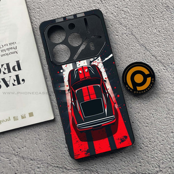 Tecno Pova 6 Pro - Top-Down Track - Premium Metal  Printed soft Bumper shock Proof Case