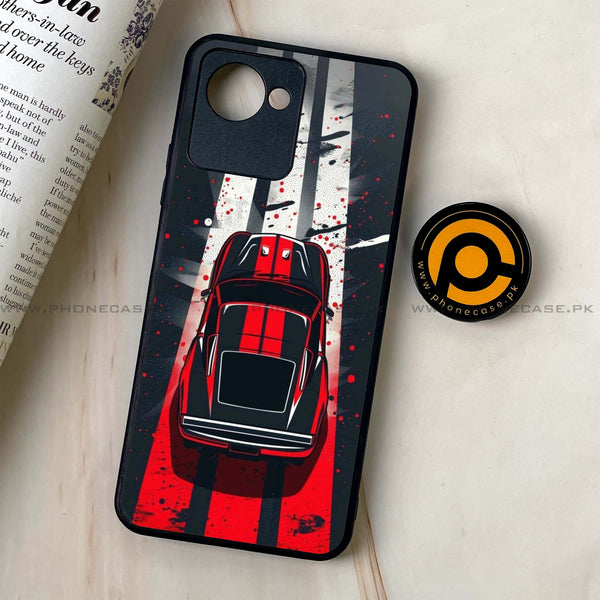Realme C30 - Top-Down Track - Premium Printed Glass soft Bumper Shock Proof Case