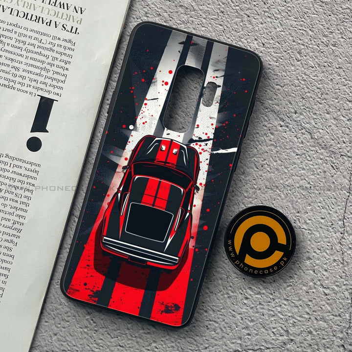 Samsung Galaxy S9 Plus - Top-Down Track - Premium Printed Glass soft Bumper Shock Proof Case CS-43697