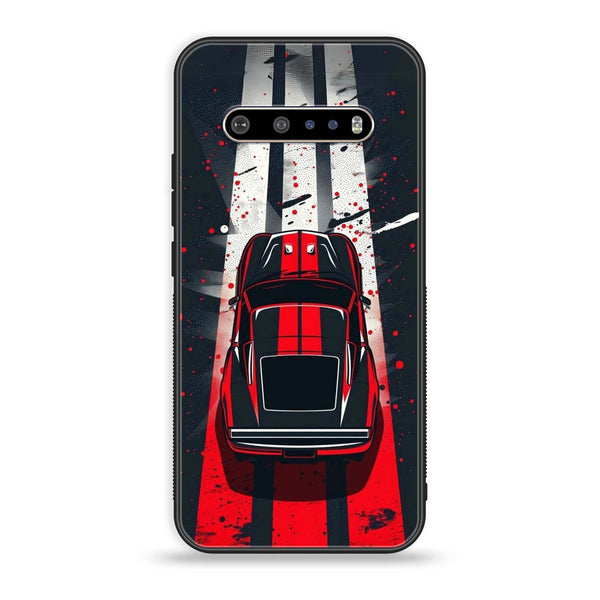 LG V60 - Top-Down Track - Premium Printed Glass soft Bumper Shock Proof Case