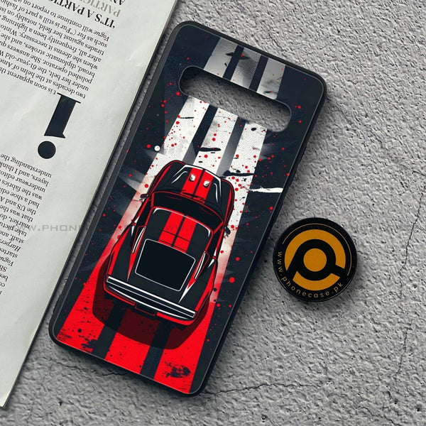 Samsung Galaxy S10 5G - Top-Down Track - Premium Printed Glass soft Bumper Shock Proof Case