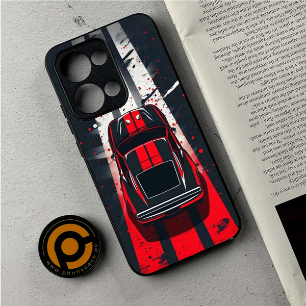 Oppo Reno 13 - Top-Down Track - Premium Metal Printed Soft Bumper Shockproof Case