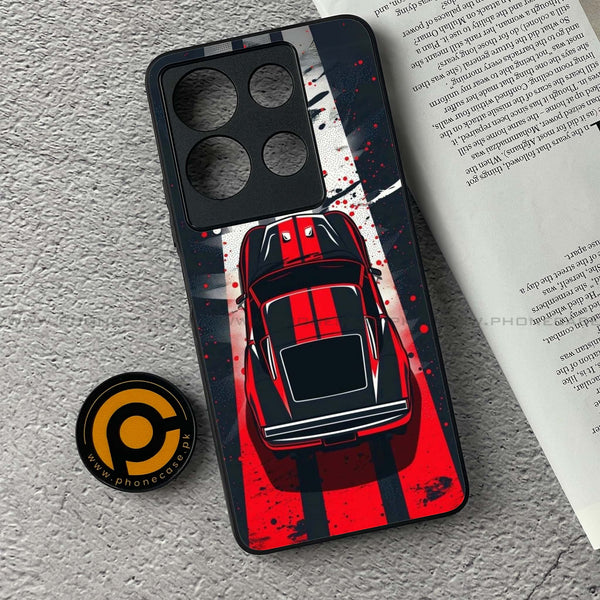 Infinix Note 30 - Top-Down Track - Premium Printed Glass soft Bumper shock Proof Case