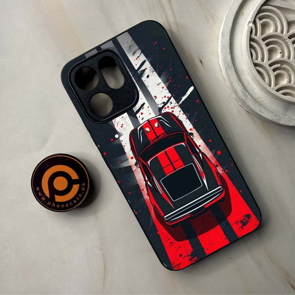 Oppo Reno 14F -  Top-Down Track - Premium Metal Printed Soft Bumper Shockproof Case