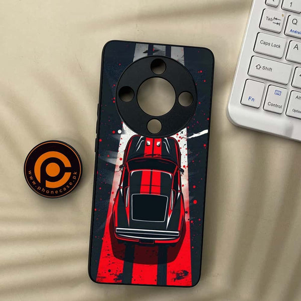 Honor x9b 5G - Top-Down Track - Premium Metal Printed soft Bumper shock Proof Case