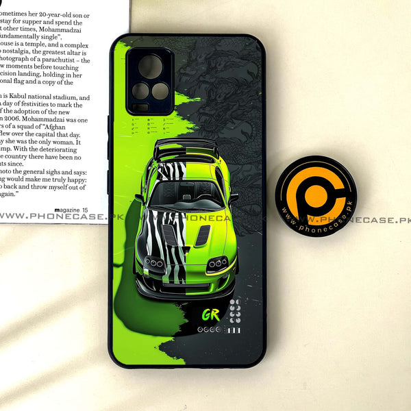 Vivo V20 - Trish Art  - Premium Printed Glass soft Bumper Shock Proof Case