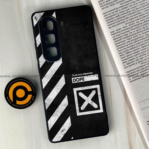 Infinix Hot 50 Pro Plus - Trust Your Dopeness - Premium Printed Glass soft Bumper Shock Proof Case