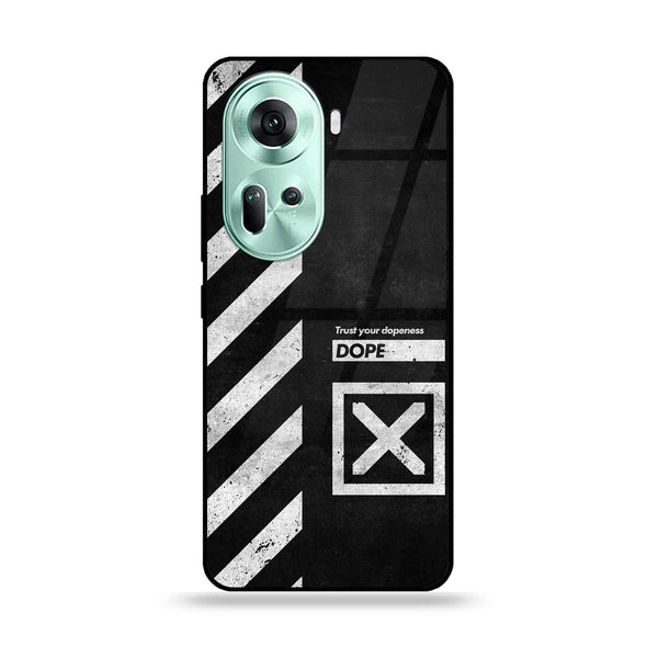 Oppo Reno 11 5G - Trust Your Dopeness -  Premium Printed Metal soft Bumper shock Proof Case CS-11228