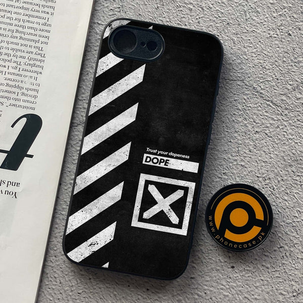 iPhone 16e - Trust Your Dopeness - Premium Metal  Printed soft Bumper shock Proof Case