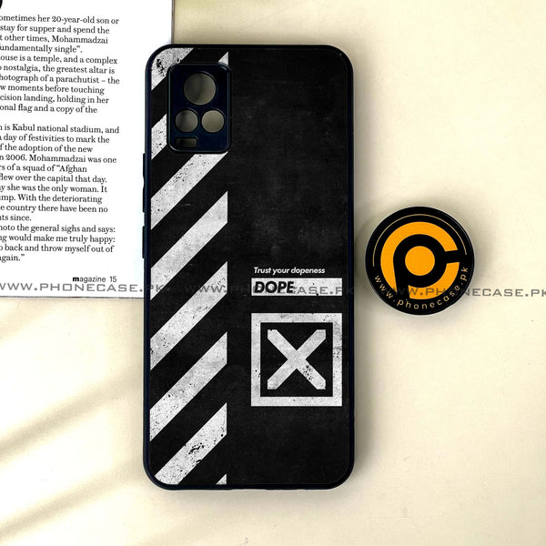 Vivo V20 - Trust Your Dopeness  - Premium Printed Glass soft Bumper Shock Proof Case
