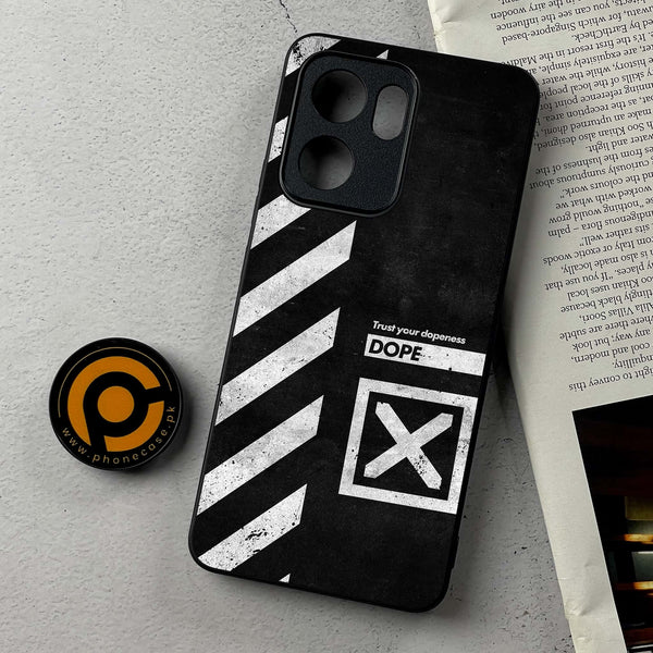 Oppo A5x -    Trust Your Dopeness  - Premium Metal Printed Soft Bumper Shockproof Case