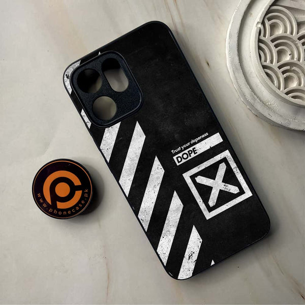 Oppo Reno 14F -    Trust Your Dopeness  - Premium Metal Printed Soft Bumper Shockproof Case