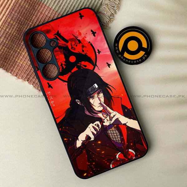 Samsung Galaxy A14 - Uchiha Itachi - Premium Printed Glass soft Bumper Shock Proof Case