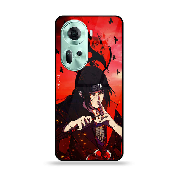 Oppo Reno 11 5G - Uchiha Itachi -  Premium Printed Metal soft Bumper shock Proof Case