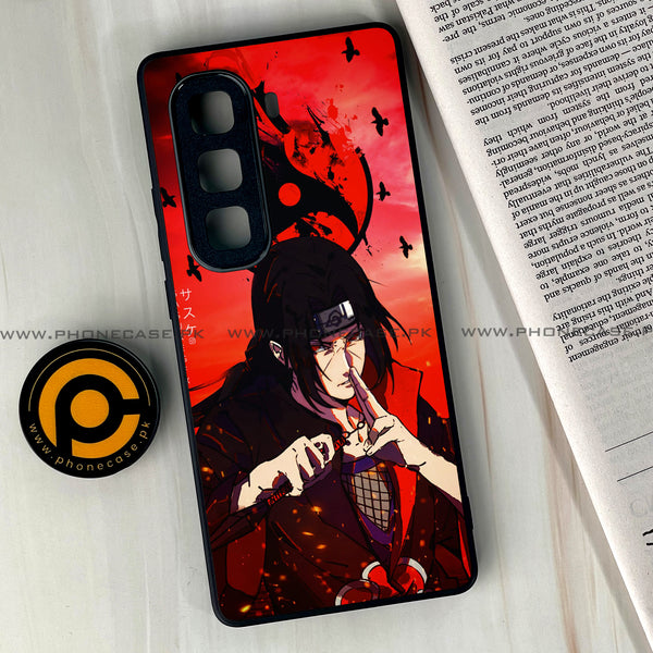 Infinix Hot 50 Pro Plus - Uchiha Itachi  - Premium Printed Glass soft Bumper Shock Proof Case