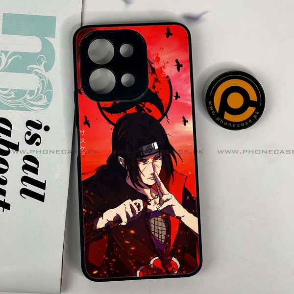 Vivo Y28 - Uchiha Itachi - Premium Printed Glass soft Bumper shock Proof Case