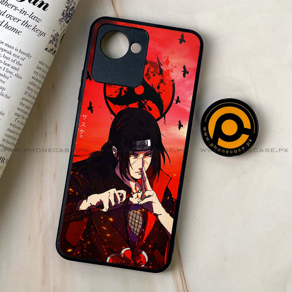 Realme C30 - Uchiha Itachi - Premium Printed Glass soft Bumper Shock Proof Case