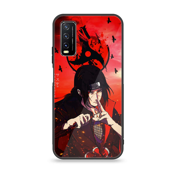 Vivo Y20s - Uchiha Itachi - Premium Printed Glass soft Bumper shock Proof Case