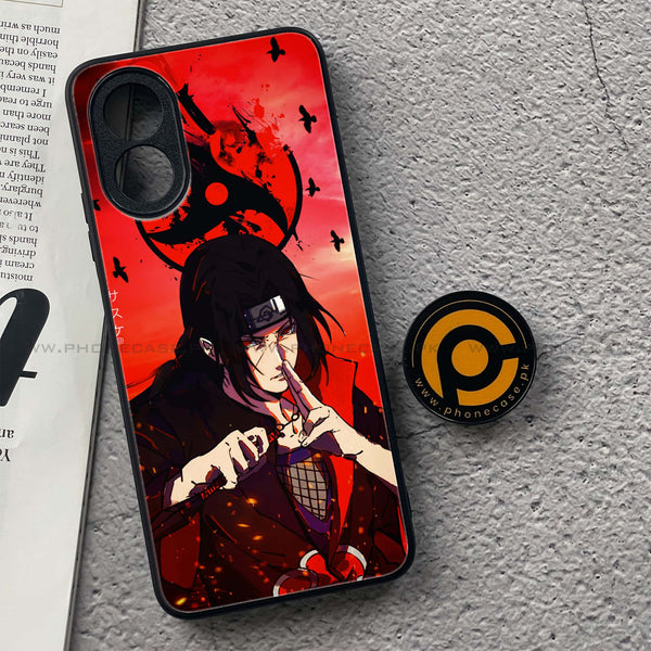 Oppo A18 4G - Uchiha Itachi -  Premium Printed Metal soft Bumper shock Proof Case