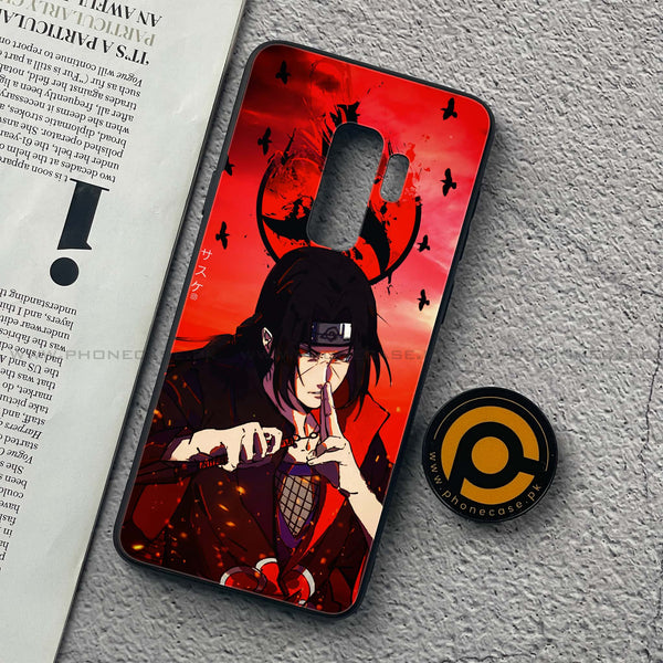 Samsung Galaxy S9 Plus - Uchiha Itachi - Premium Printed Glass soft Bumper Shock Proof Case CS-44903