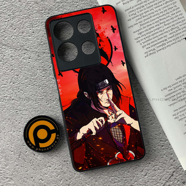 Infinix Note 30 - Uchiha Itachi - Premium Printed Glass soft Bumper shock Proof Case