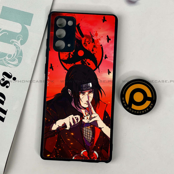 Samsung Galaxy Note 20 - Uchiha Itachi - Premium Printed Glass soft Bumper Shock Proof Case