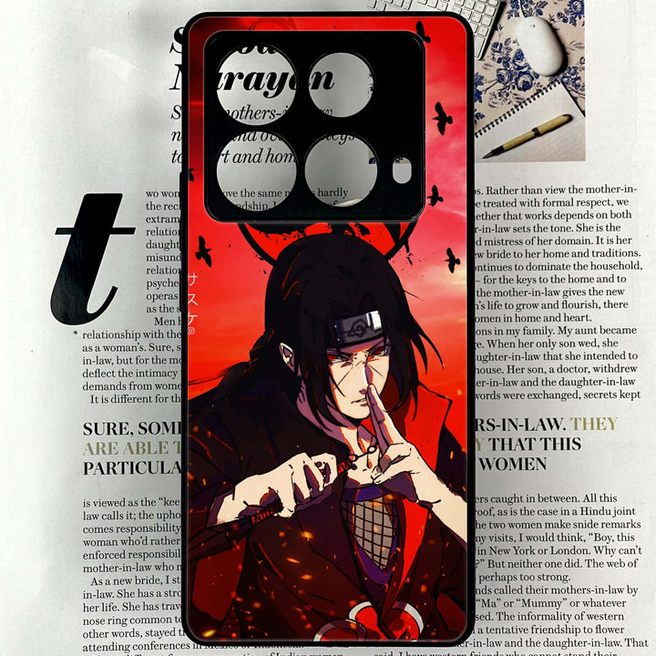 Infinix Note 40 4G - Uchiha Itachi - Premium Printed Glass soft Bumper shock Proof Case