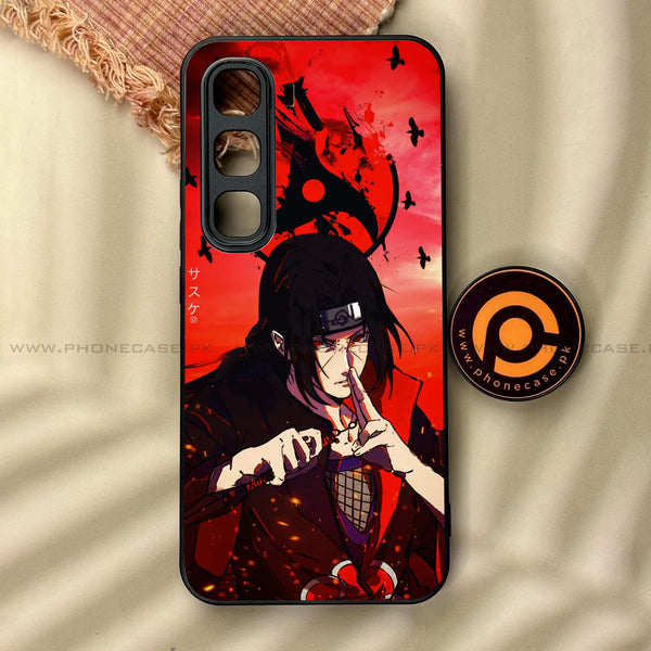Infinix Hot 60 Pro - Uchiha Itachi  - Premium Metal Printed soft Bumper shock Proof Case